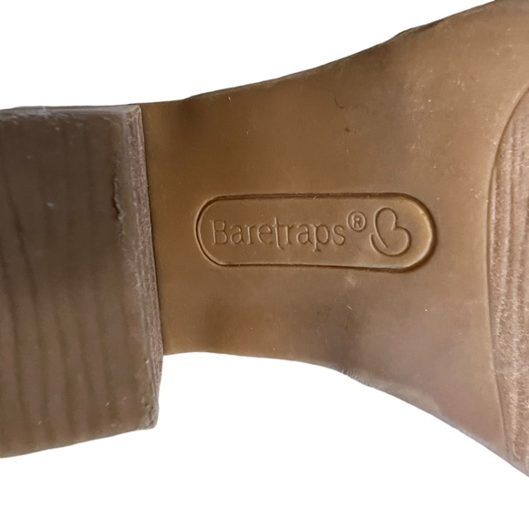 BareTrap Open Toe Open Heel Suede Short Heeled Shoes Size 7M - Picture 8 of 10